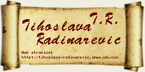 Tihoslava Radinarević vizit kartica